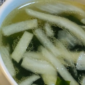 玉ねぎとわかめの中華スープ